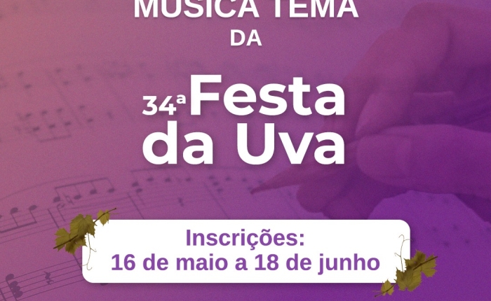Abertas as inscrições para o concurso para a escolha da Música Tema da Festa da Uva 2024